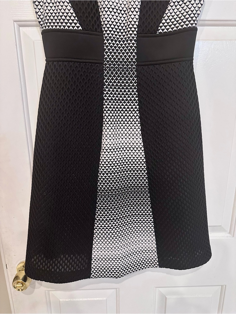 Antonio Melani Geometric Fit & Flare Dress – Size 4 Monochrome Quiet Luxury - Picture 5 of 11
